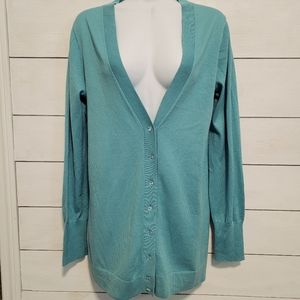 J Crew women's turquoise cardigan size medium